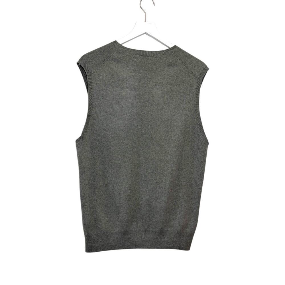 Polo Ralph Lauren Gray Pima Cotton Sweater Vest V-Neck Men’s Size L - Picture 7 of 7